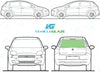 Fiat Punto (5 Door) 2006/-Rear Window Replacement-Rear Window-Rear Window (Heated)-Green (Standard Spec)-VehicleGlaze