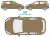 Ford B-MAX 2012/-Side Window Replacement-Side Window-Driver Right Front Door Glass-Green (Standard Spec)-VehicleGlaze