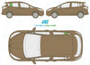 Ford B-MAX 2012/-Side Window Replacement-Side Window-Driver Right Rear Door Vent Glass-Green (Standard Spec)-VehicleGlaze
