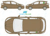 Ford B-MAX 2012/-Side Window Replacement-Side Window-Passenger Left Rear Door Vent Glass-Green (Standard Spec)-VehicleGlaze