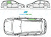 Ford C-MAX 2003-2010-Side Window Replacement-Side Window-Driver Right Rear Door Glass-Green (Standard Spec)-VehicleGlaze