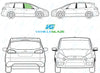 Ford C-MAX 2010/-Side Window Replacement-Side Window-Driver Right Front Door Glass-Green (Standard Spec)-VehicleGlaze