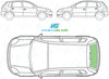 Ford Fiesta (5 Door) 2002-2008-Rear Window Replacement-Ford Fiesta-Rear Window (Heated)-Green (Standard Spec)-VehicleGlaze