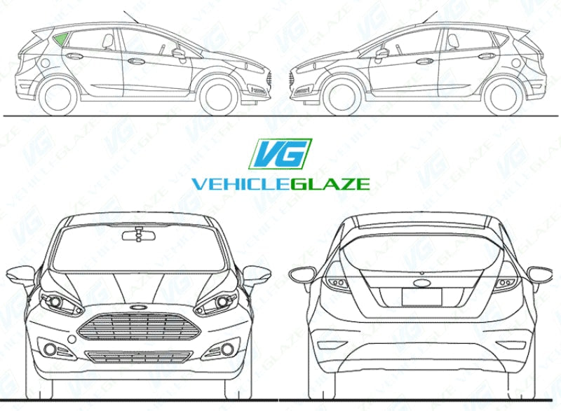 Ford Fiesta (5 Door) 2017-2022-Side Window Replacement-Ford Fiesta-VehicleGlaze