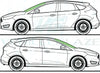 Ford Focus (5 Door) 2011/-Side Window Replacement-Side Window-VehicleGlaze