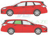Ford Focus Estate 2011/-Side Window Replacement-Side Window-Driver Right Rear Door Glass-Green (Standard Spec)-VehicleGlaze