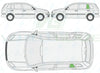 Ford Fusion 2002-2012-Side Window Replacement-Side Window-Passenger Left Rear Door Vent Glass-Green (Standard Spec)-VehicleGlaze