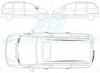 Ford Galaxy 1995-2006-Side Window Replacement-Side Window-Driver Right Front Quarter Glass-Green (Standard Spec)-VehicleGlaze