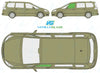 Ford Galaxy 2006-2015-Side Window Replacement-Side Window-Passenger Left Front Door Glass-Green (Standard Spec)-VehicleGlaze