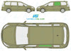 Ford Galaxy 2006-2015-Side Window Replacement-Side Window-Passenger Left Rear Door Glass-Green (Standard Spec)-VehicleGlaze