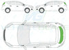 Ford Kuga 2008-2013-Rear Window Replacement-Rear Window-Rear Window (Heated)-Green (Standard Spec)-VehicleGlaze