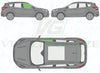 Ford Kuga 2013/-Side Window Replacement-Side Window-Driver Right Front Door Glass-Green (Standard Spec)-VehicleGlaze