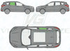 Ford Kuga 2013/-Side Window Replacement-Side Window-Driver Right Rear Door Glass-Green (Standard Spec)-VehicleGlaze