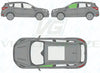 Ford Kuga 2013/-Side Window Replacement-Side Window-Passenger Left Front Door Glass-Green (Standard Spec)-VehicleGlaze