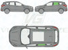 Ford Kuga 2013/-Side Window Replacement-Side Window-Passenger Left Rear Door Glass-Green (Standard Spec)-VehicleGlaze