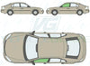 Ford Mondeo Saloon/Hatch 2000-2007-Bodyglass Replacement-VehicleGlaze-Passenger Left Front Door Glass-Green (Standard Spec)-VehicleGlaze