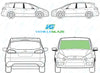Ford S-MAX 2006-2015-Windscreen Replacement-Windscreen-2006-Green (standard tint 3%)-Heated-VehicleGlaze