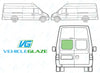 Ford Transit 2000-2014-Rear Window Replacement-Rear Window-Passenger Left Rear Door (Non Heated)-Green (Standard Spec)-VehicleGlaze