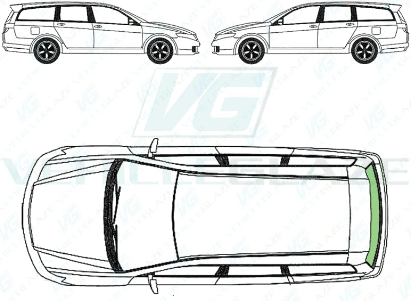 Honda Accord Estate 2003-2008-Side Window Replacement-Side Window-VehicleGlaze