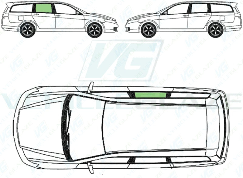 Honda Accord Estate 2003-2008-Side Window Replacement-Side Window-VehicleGlaze