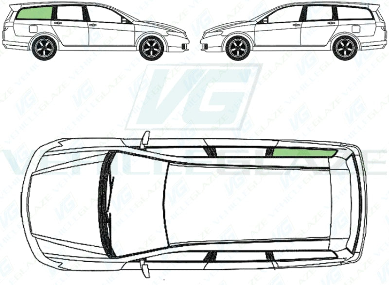 Honda Accord Estate 2003-2008-Side Window Replacement-Side Window-VehicleGlaze