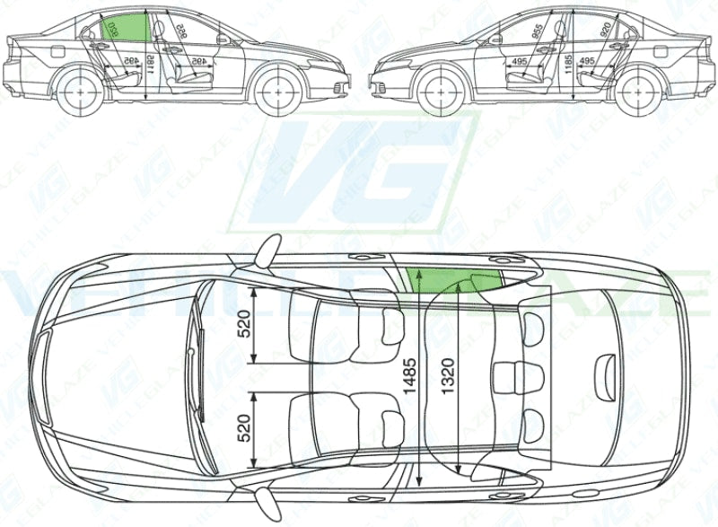 Honda Accord Saloon 2003-2008-Windscreen Replacement-Windscreen-VehicleGlaze