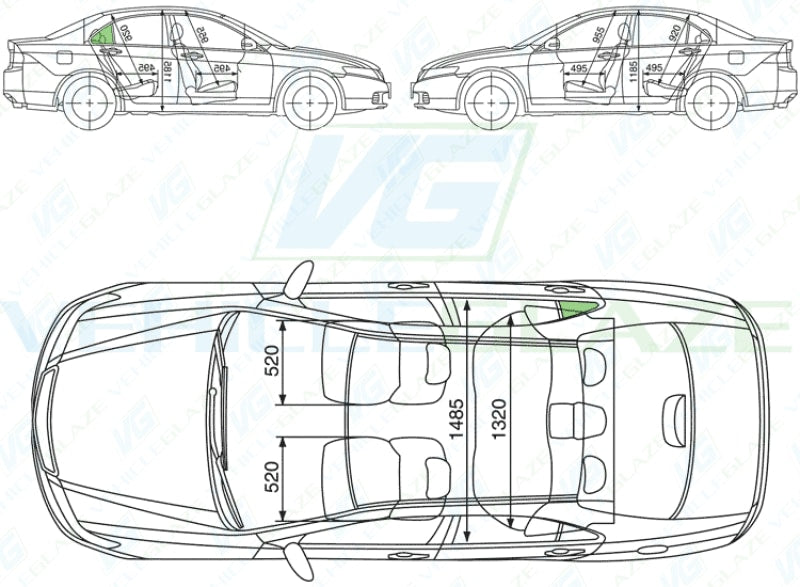 Honda Accord Saloon 2003-2008-Windscreen Replacement-Windscreen-VehicleGlaze