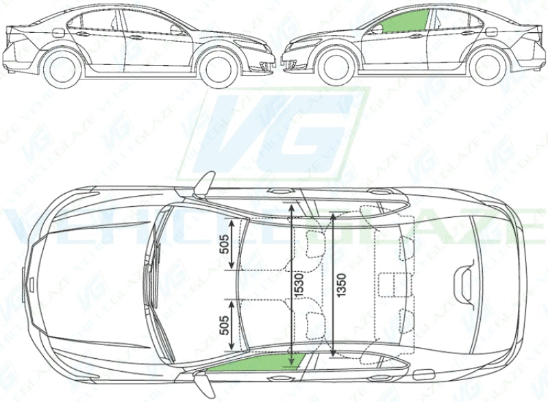 Honda Accord Saloon 2008-2015-Windscreen Replacement-Windscreen-VehicleGlaze