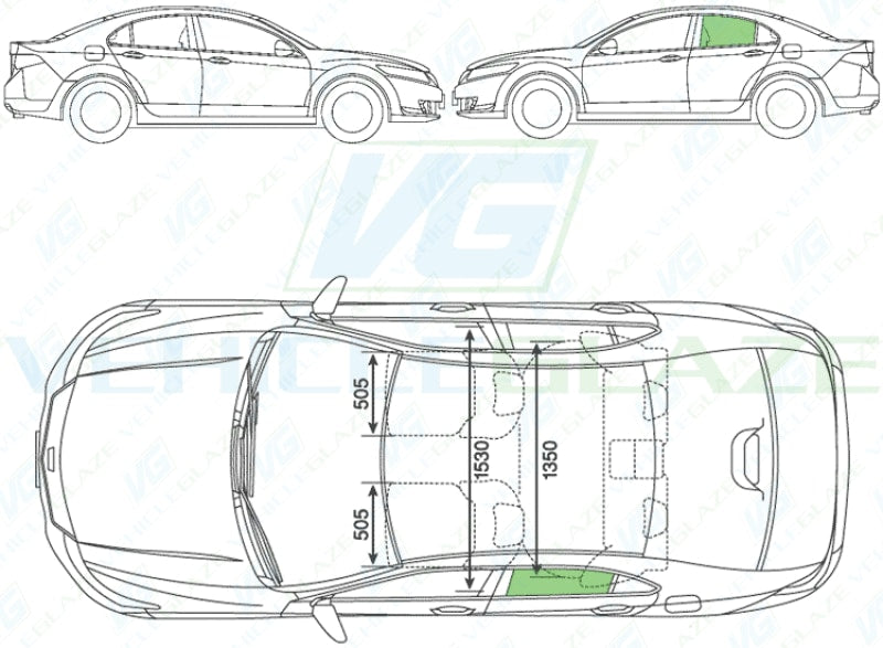 Honda Accord Saloon 2008-2015-Windscreen Replacement-Windscreen-VehicleGlaze