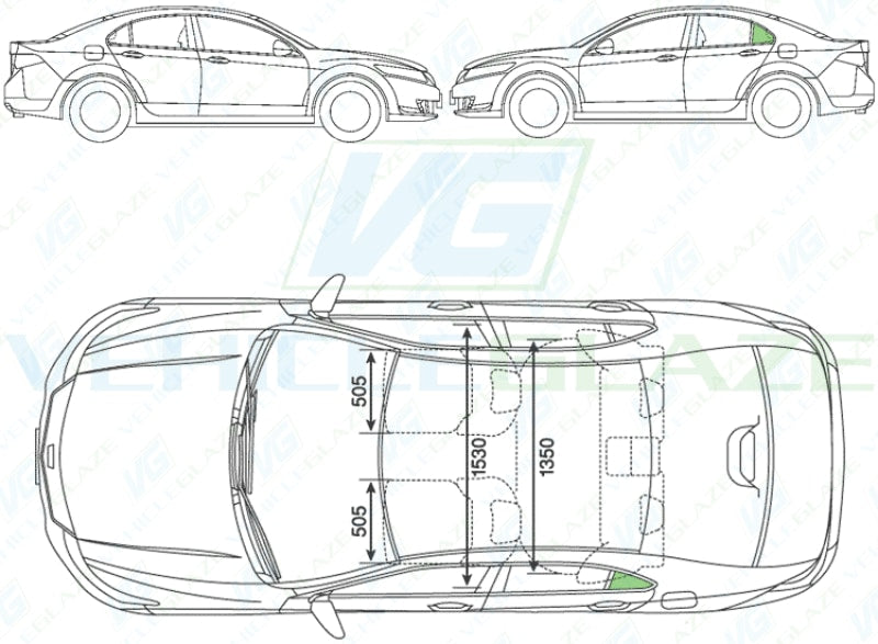 Honda Accord Saloon 2008-2015-Windscreen Replacement-Windscreen-VehicleGlaze