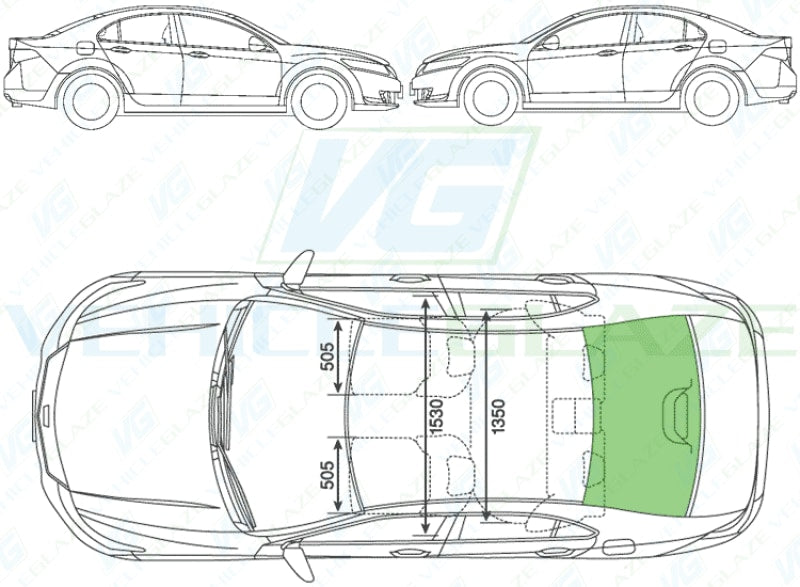 Honda Accord Saloon 2008-2015-Windscreen Replacement-Windscreen-VehicleGlaze