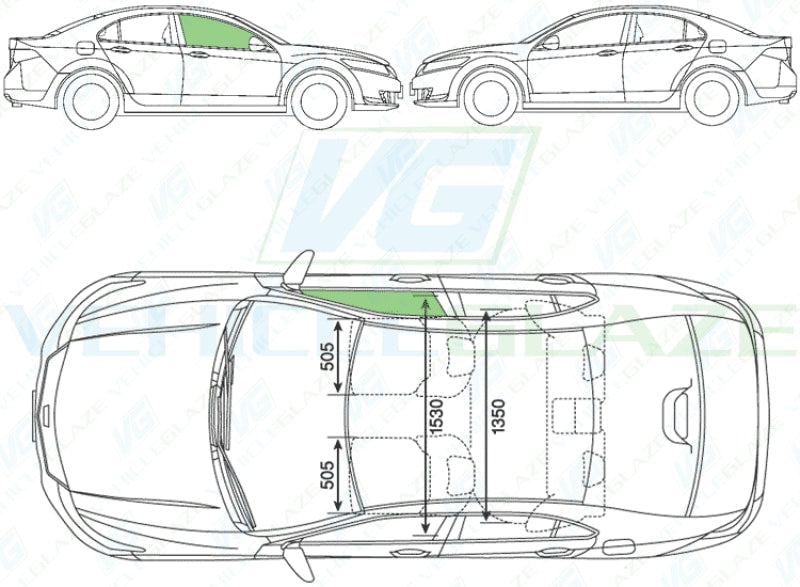 Honda Accord Saloon 2008-2015-Windscreen Replacement-Windscreen-VehicleGlaze