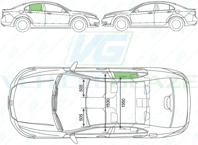 Honda Accord Saloon 2008-2015-Windscreen Replacement-Windscreen-VehicleGlaze