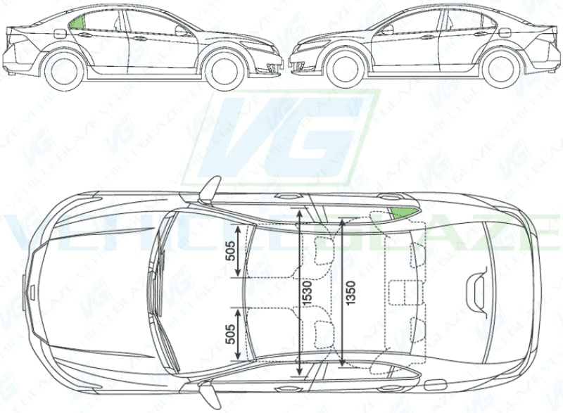 Honda Accord Saloon 2008-2015-Windscreen Replacement-Windscreen-VehicleGlaze