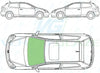Honda Civic (3 Door) 2001-2006-Windscreen Replacement-Windscreen-Green (standard tint 3%)-2001-2004-VehicleGlaze