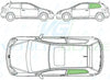 Honda Civic (3 Door) 2001-2006-Rear Window Replacement-Rear Window-VehicleGlaze