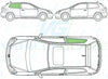 Honda Civic (3 Door) 2001-2006-Rear Window Replacement-Rear Window-VehicleGlaze