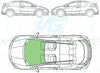 Honda Civic (3 Door) 2007-2012-Windscreen Replacement-Windscreen-Green (standard tint 3%)-No Extra Options-VehicleGlaze