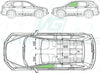 Honda CR-V 2007-2013-Side Window Replacement-Side Window-Passenger Left Front Door Glass-Green (Standard Spec)-VehicleGlaze