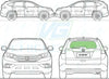 Honda CR-V 2013/-Rear Window Replacement-Rear Window-Backlight HTD 13/15-Green (Standard Spec)-VehicleGlaze