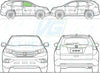 Honda CR-V 2013/-Side Window Replacement-Side Window-Driver Right Front Door Glass-Green (Standard Spec)-VehicleGlaze