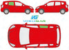 Honda Jazz 2002-2008-Side Window Replacement-Side Window-Driver Right Rear Door Glass-Green (Standard Spec)-VehicleGlaze