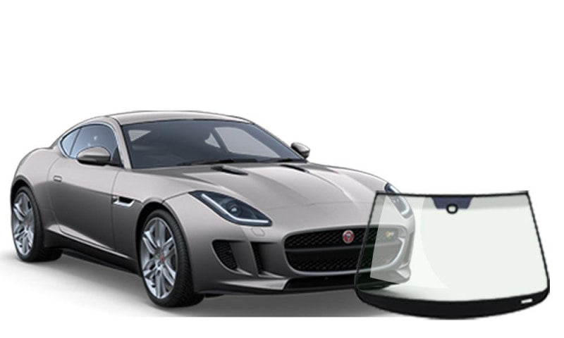 Jaguar F Type Coupe 2014/-Windscreen Replacement-Windscreen-Green (standard tint 3%)-Rain/Light Sensor-VehicleGlaze