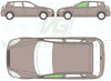 Kia Cee'd (5 Door) 07-12-Bodyglass Replacement-VehicleGlaze-Passenger Left Front Door Glass-Green (Standard Spec)-VehicleGlaze