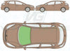 Kia Cee'd (5 Door) 2012/-Windscreen Replacement-Windscreen-2012-2015-Green (standard tint 3%)-No Extra Options-VehicleGlaze