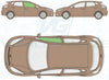 Kia Cee'd (5 Door) 2012/-Side Window Replacement-Side Window-Driver Right Front Door Glass-Green (Standard Spec)-VehicleGlaze