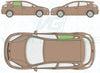 Kia Cee'd (5 Door) 2012/-Side Window Replacement-Side Window-Driver Right Rear Door Glass-Green (Standard Spec)-VehicleGlaze