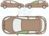 Kia Cee'd (5 Door) 2012/-Side Window Replacement-Side Window-Passenger Left Front Door Glass-Green (Standard Spec)-VehicleGlaze