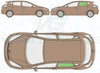 Kia Cee'd (5 Door) 2012/-Side Window Replacement-Side Window-Passenger Left Rear Door Glass-Green (Standard Spec)-VehicleGlaze