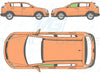 Kia Sportage 2010-2016-Bodyglass Replacement-VehicleGlaze-Passenger Left Front Door Glass-Green (Standard Spec)-VehicleGlaze